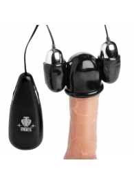 Черная стимулирующая насадка для головки полового члена Multi Speed Vibrating Penis Head Teaser - XR Brands - в Кемерово купить с доставкой