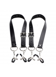 Ремни с зажимами для половых губ Spread Labia Spreader Straps with Clamps - XR Brands - купить с доставкой в Кемерово