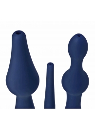 Набор из 3 универсальных насадок для анального душа Universal 3 Piece Silicone Enema Attachment Set - XR Brands - купить с доставкой в Кемерово