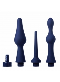 Набор из 3 универсальных насадок для анального душа Universal 3 Piece Silicone Enema Attachment Set - XR Brands - купить с доставкой в Кемерово