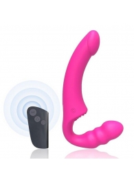 Розовый безремневой страпон Straples Strap-On Dildo - Erokay - купить с доставкой в Кемерово