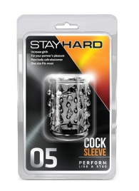 Прозрачная насадка с капельками STAY HARD COCK SLEEVE 05 CLEAR - Blush Novelties - в Кемерово купить с доставкой