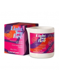 Массажная свеча Light My Fire Coconut с ароматом кокоса - 65 гр. - Love to Love - купить с доставкой в Кемерово