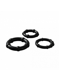 Набор из 3 черных эрекционных колец Babooom Ring Set - Adrien Lastic - в Кемерово купить с доставкой