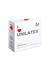 Ультратонкие презервативы Unilatex Ultra Thin - 3 шт. - Unilatex - купить с доставкой в Кемерово