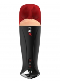 Телесный мастурбатор-вагина в черной колбе с вибрацией Fuck-O-Matic Pro XL - Pipedream - в Кемерово купить с доставкой