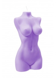 Фиолетовая интерьерная свеча в форме женского торса - 850 гр. - Pecado - купить с доставкой в Кемерово