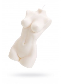 Белая интерьерная свеча в форме женского торса - 850 гр. - Pecado - купить с доставкой в Кемерово