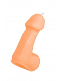 Оранжевая свеча в форме пениса - 47 гр. - Pecado - купить с доставкой в Кемерово