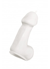 Белая свеча в форме пениса - 47 гр. - Pecado - купить с доставкой в Кемерово