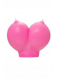 Розовая свеча «Сиськи» - 150 гр. - Pecado - купить с доставкой в Кемерово