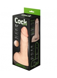 Телесный фаллоудлинитель с мошонкой Cock Next - 19 см. - LOVETOY (А-Полимер) - в Кемерово купить с доставкой
