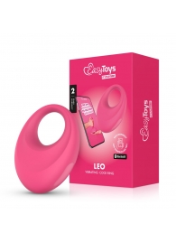 Розовое интерактивное эрекционное виброкольцо Leo - Easy toys - в Кемерово купить с доставкой
