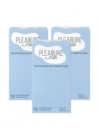 Набор из 3 упаковок ультратонких презервативов Pleasure Lab (по 12 шт.) - Pleasure Lab - купить с доставкой в Кемерово