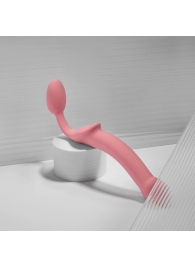 Розовый безремневой страпон Strap-on-me Semi-Realistic Bendable Strap-On size M - Strap-on-me - купить с доставкой в Кемерово