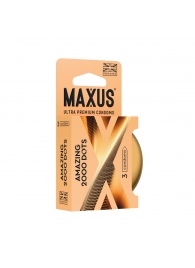 Точечные презервативы MAXUS 2000 Amazing Dots с железным кейсом - 3 шт. - Maxus - купить с доставкой в Кемерово