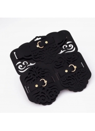 Фигурный набор для БДСМ-игр с узорами и золотистой фурнитурой - Crazy Handmade - купить с доставкой в Кемерово