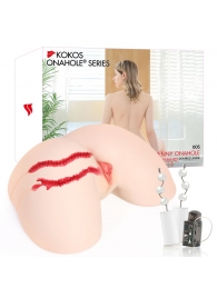 Мастурбатор-полуторс с двойным слоем материала и вибрацией Jenny Onahole Real Hips - KOKOS - в Кемерово купить с доставкой