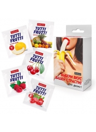 Набор из 5 саше съедобных смазок Tutti-Frutti - Биоритм - купить с доставкой в Кемерово