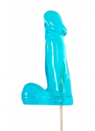 Голубой леденец в форме члена со вкусом блю кюрасао - 173 гр. - Sosuчki - купить с доставкой в Кемерово
