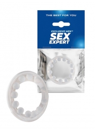 Эрекционное кольцо со стимулирующими шариками на поверхности - Sex Expert - в Кемерово купить с доставкой