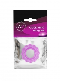 Лиловое эрекционное кольцо с 2 рядами стимулирующих шариков - Erowoman-Eroman - в Кемерово купить с доставкой