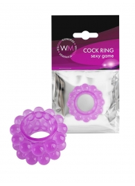 Лиловое эрекционное кольцо с 2 рядами стимулирующих шариков - Erowoman-Eroman - в Кемерово купить с доставкой