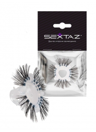 Эластичное эрекционное кольцо с черными «ресничками» - Sextaz - в Кемерово купить с доставкой