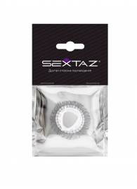 Эластичное эрекционное кольцо с длинными черными «ресничками» - Sextaz - в Кемерово купить с доставкой