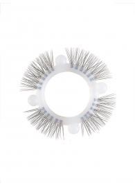 Эластичное кольцо с «ресничками» и 4 шариками - Sextaz - в Кемерово купить с доставкой