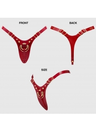 Красный пояс для фиксации насадок Strap-On-Me Leatherette Harness Fabulous - Strap-on-me - купить с доставкой в Кемерово