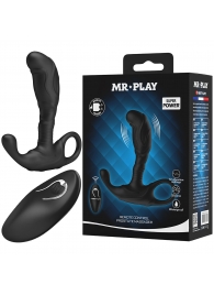 Черный изогнутый массажёр простаты с вибрацией и пультом ДУ - Baile - в Кемерово купить с доставкой