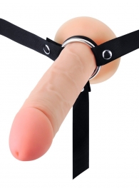 Мужской полый страпон на регулируемых ремешках - 22 см. - Sex Expert - купить с доставкой в Кемерово