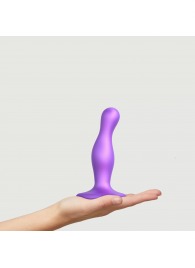 Фиолетовая насадка Strap-On-Me Dildo Plug Curvy size S - Strap-on-me - купить с доставкой в Кемерово