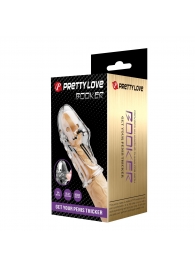 Прозрачная насадка на пенис Booker - 8 см. - Baile - в Кемерово купить с доставкой