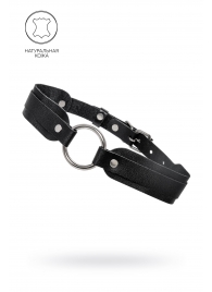 Черный кожаный чокер-ошейник со скруглёнными углами - Pecado - купить с доставкой в Кемерово