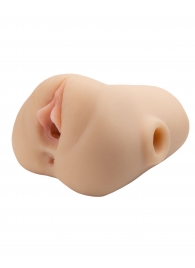 Телесный мастурбатор с вибрацией Double Pounder Vibrating Squeeze Stroker - Pipedream - в Кемерово купить с доставкой