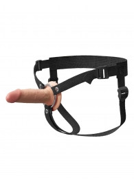 Телесный пустотелый фаллопротез 5’’ Hollow Silicone Strap-On - 14 см. - Pipedream - купить с доставкой в Кемерово