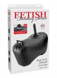 Черное надувное кресло с платформой для фиксации дилдо Body Dock Inflatable Love Seat - Pipedream - купить с доставкой в Кемерово