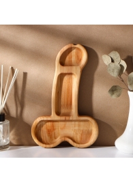 Деревянное блюдо для подачи в форме члена (25 х 16,5 х 1,7 см) - Сима-Ленд - купить с доставкой в Кемерово