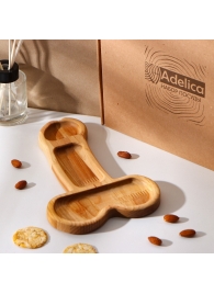 Деревянное блюдо для подачи в форме члена (25 х 16,5 х 1,7 см) - Сима-Ленд - купить с доставкой в Кемерово