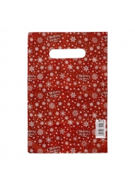 Красный подарочный новогодний пакет с вырубной ручкой (20х30 см) - Сима-Ленд - купить с доставкой в Кемерово