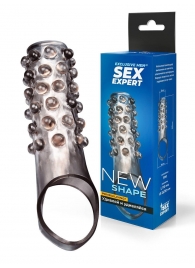 Дымчатая насадка на пенис с выпуклостями - 11 см. - Sex Expert - в Кемерово купить с доставкой