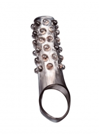 Дымчатая насадка на пенис с выпуклостями - 11 см. - Sex Expert - в Кемерово купить с доставкой