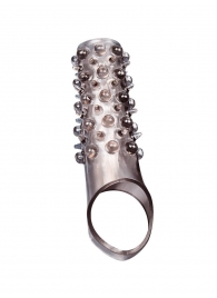 Дымчатая насадка на пенис с шипами и выпуклостями - 12 см. - Sex Expert - в Кемерово купить с доставкой