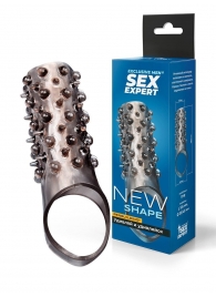 Дымчатая насадка на пенис с шипами и выпуклостями - 12,5 см. - Sex Expert - в Кемерово купить с доставкой