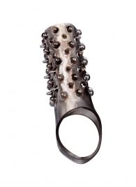 Дымчатая насадка на пенис с шипами и выпуклостями - 12,5 см. - Sex Expert - в Кемерово купить с доставкой