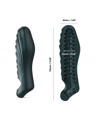 Серая силиконовая насадка на пенис с подхватом Manwan Ryzer - Manwan - в Кемерово купить с доставкой