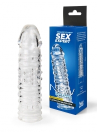 Прозрачная закрытая насадка на пенис - 17 см. - Sex Expert - в Кемерово купить с доставкой