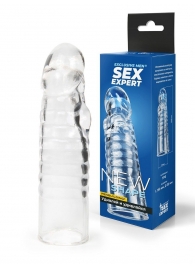 Прозрачная закрытая насадка на член - 15 см. - Sex Expert - в Кемерово купить с доставкой